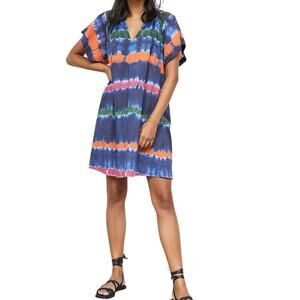 Velvet Graham & Spencer Lynda Dress XS Multicolor Striped Tie Dye Cotton Boho